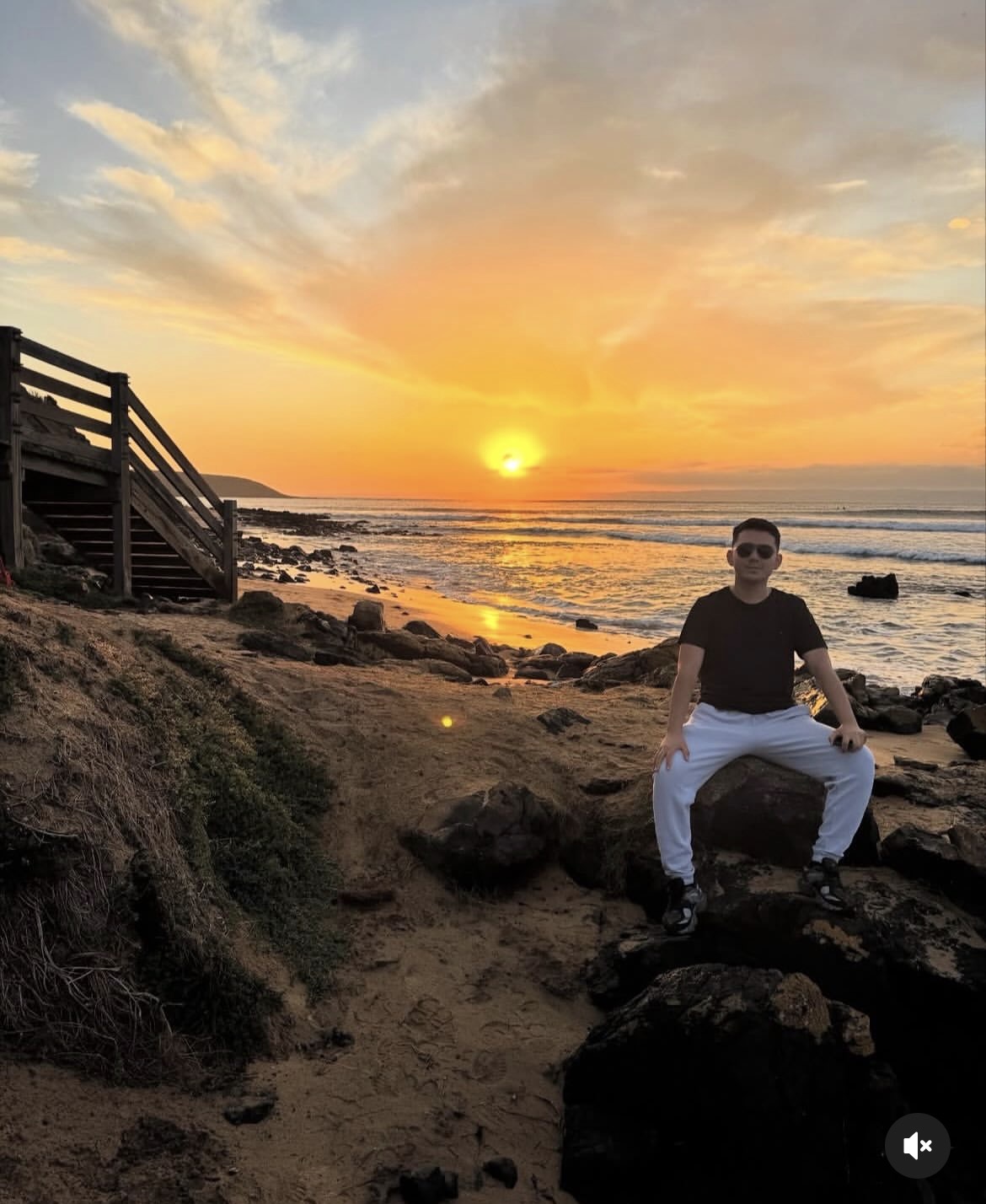 Golden hour at the beach